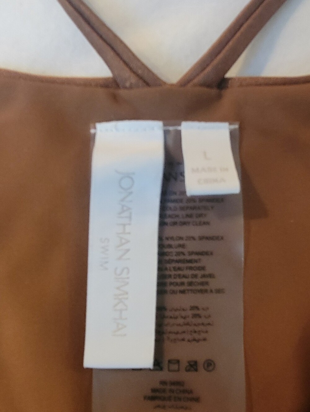 Jonathan Simkhai Chocolate Brown Strappy Tie-Back Bikini - Picture 2 of 6